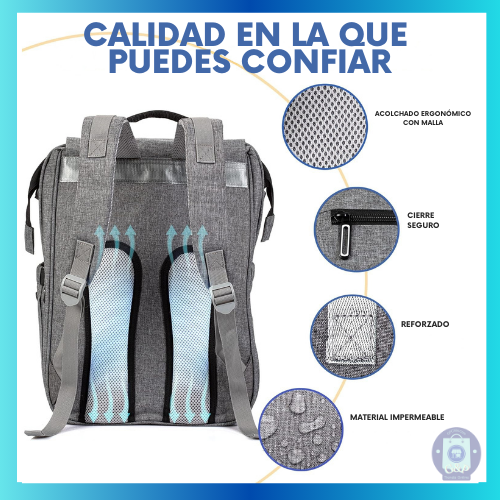 BabyPort™  3 en 1 Mochila, cuna y mudador