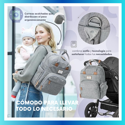 BabyPort™  3 en 1 Mochila, cuna y mudador